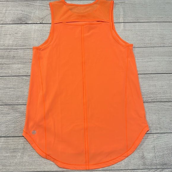 🍋Women’s Lululemon Sculpt Tank no size tag PTP approx 16” bright neon orange 🍋 - Picture 9 of 12